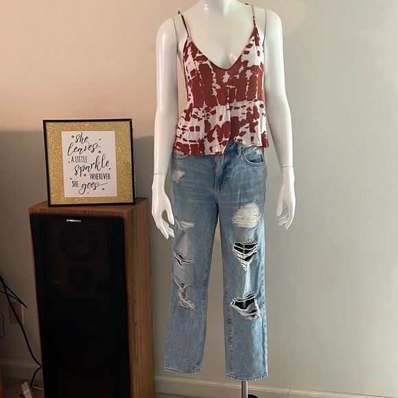 Pacsun Distressed Mom Jeans - Size 25 - Picture 2 of 7